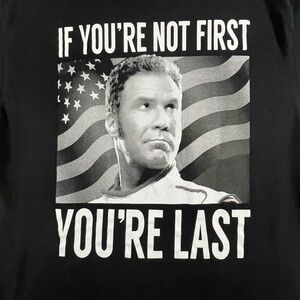 Ricky Bobby Talladaga Nights Black Tee with Large